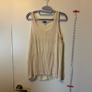Women Club Monaco silk Cream Sleeveless camisole